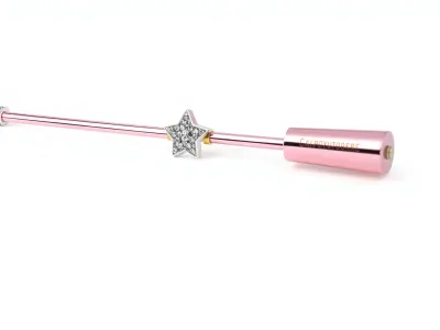 Fairy Godmother Wand Pink Chrome Finish model pack Low-poly 3D model