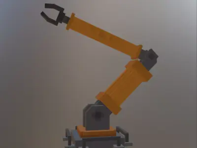 Low polygon robotic arm 3D model