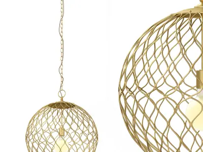 Crate and Barrel Hoyne brass pendant 3D model