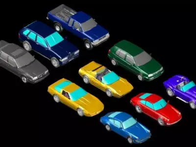 Mega pack of 3D cars - More than 100 cars 3D model