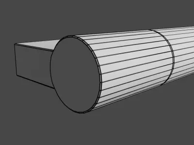 Straight Metallic Modern Drawer Furniture Handle Free 3D model