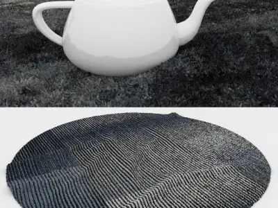 Round Rug Set 106 3D model