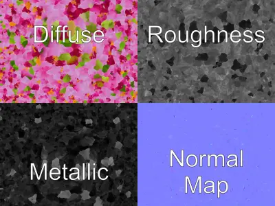 Dwarf Cornflower Realistic Texture Model Pack Low-poly 3D model