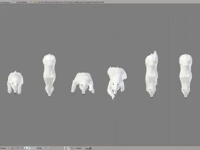 Polar Bear Low-poly 3D model