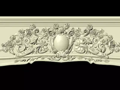 Central decor ornament for furniture 3D model 1032