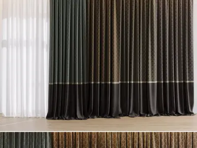 Curtian 03 Low-poly 3D model