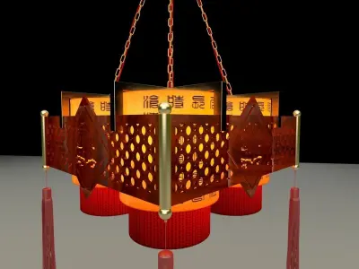 Chinese palace lantern 3D model shop