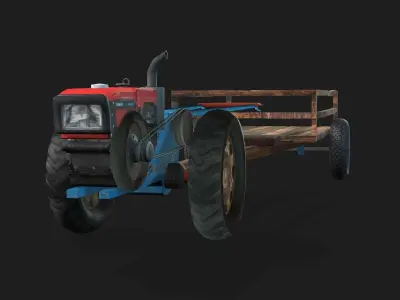 Small tractor 3D 3D model