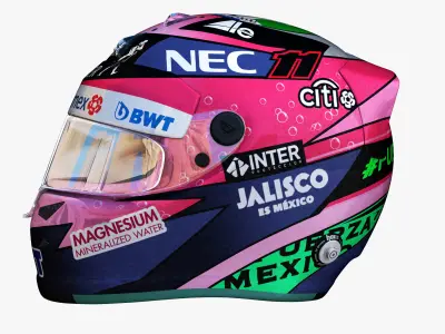 Perez helmet 2018 Low-poly 3D model