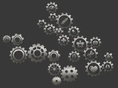 Industrial wind gear Low-poly 3D model