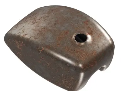 Rusty Motorcycle Fuel Tank 3D model