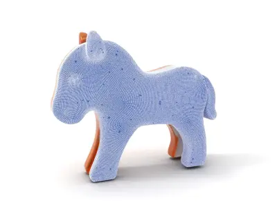 Wooden Horse Toy D Model Pack Low-poly 3D model