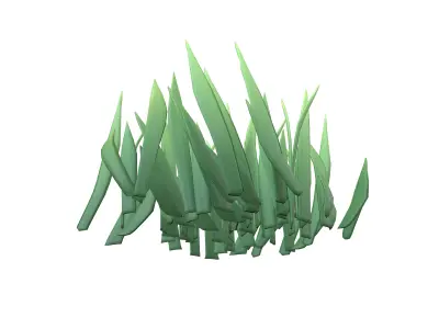 Cartoon Grass v2 001 Low-poly 3D model