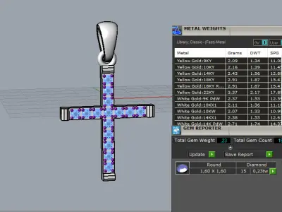 Cross Pendant 52968 3D print model