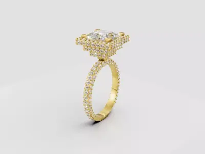 Engagement Ring 3d print model C 51 3D print model