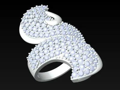 Diamond Ring - Womens Rings - N2481 3D print model