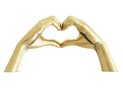 Figurine Hands Heart 3D model