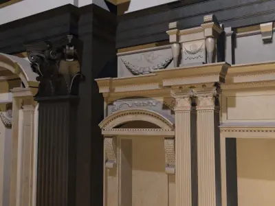 Interior of the New Sacristy of San Lorenzo in Florence Low-poly 3D model