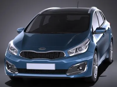 Kia Ceed SW 2017 VRAY 3D model