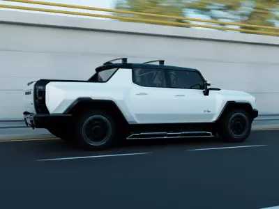 3D Model  GMC Hummer EV RIGGED Blend File 3D model