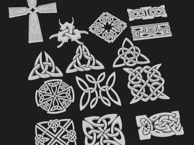 Celtic ornament pack 3 model 3D model