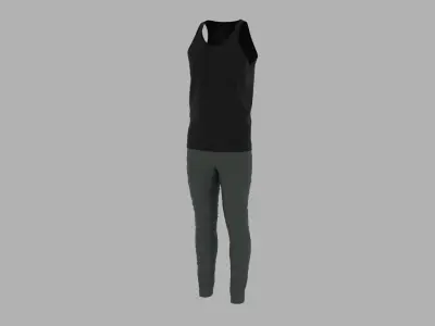 Sport Suit Low-poly 3D model 60