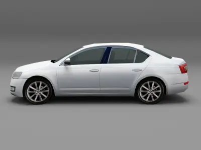 Skoda Octavia 2013 Low-poly 3D model