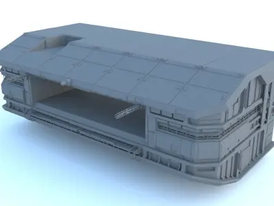 Sci Fi structures kitbash 3D model