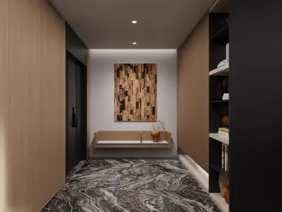 3D model of modern villa interior design 3D model