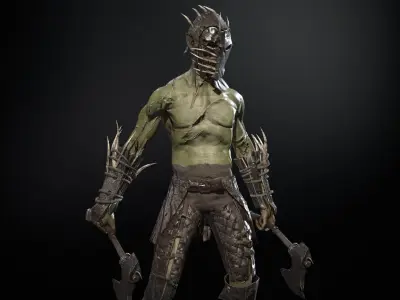 SkinnyOrc10 Low-poly 3D model