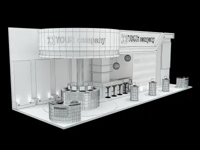 Booth Exhibition Stand a598a 3D model