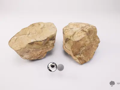 Stone 002 - Photogrammetry Free low-poly 3D model