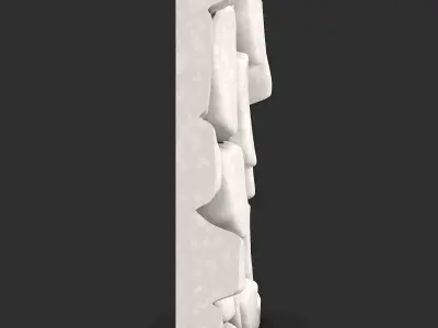 Modular Stone Wall Entrance Piece 3D print model
