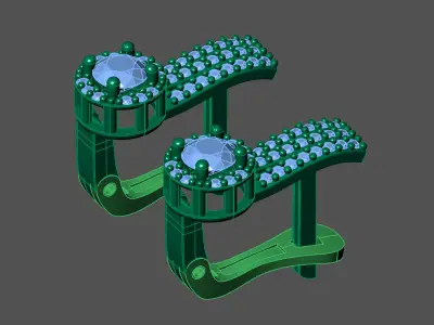 Women Earrings 3DM STL Womens Earring Renders 3D print models   3D print model 19