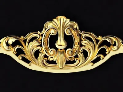 Central decor ornament for furniture 3D model 874