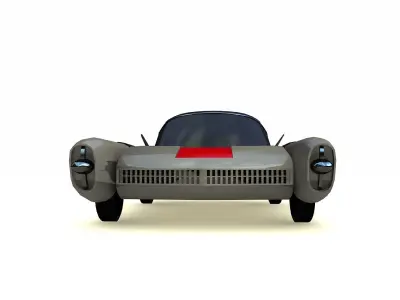 VINTAGE CONCEPT CAR 3D Low-poly 3D model