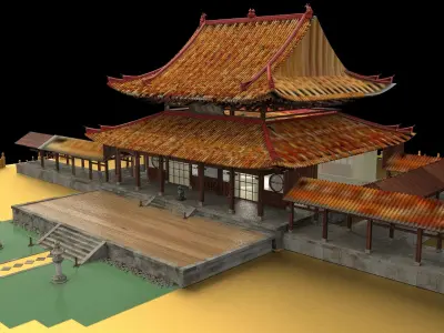 Chinese ancient house 3D model 42