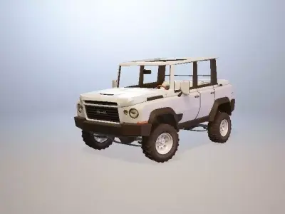 Horizon White Car Low-poly 3D model