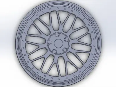 wheels BBS LM with tire 3D print model