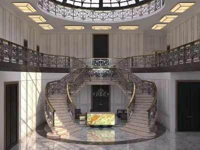 Luxury Classical Lobby Entrance Hall 3D model