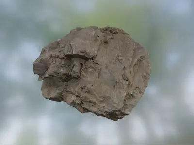 Stepped Sandstone - 8K Textures - 8 Mesh Resolutions Low-poly 3D model