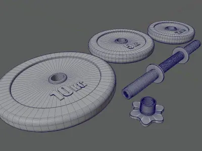 Adjustable Dumbbell Free 3D model purchase