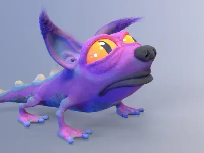 Strange amphibian 3D model