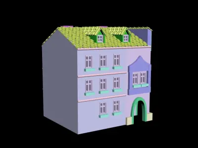 Medieval House 22 3D print model 3D model