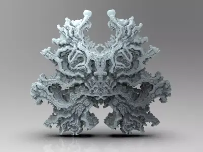 Fractal Kleinian - 2 Fold Symmetry 3D model