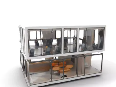 Modern Glass Building model pack Low-poly 3D model