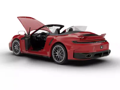 Porsche 911 Carrera Turbo S Aero Cabriolet 2026 HQ 3d model 3D model