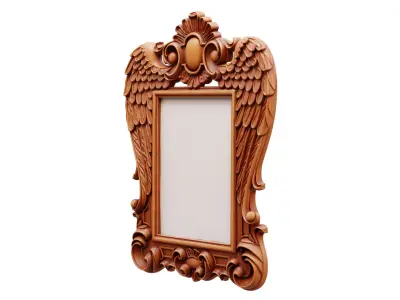 carved frame mirror cnc and 3d printing 3D print model