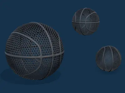 Airless Basketball - Realistic 3D Model Free 3D print model