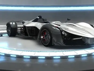 BAC Mono Formula Racing Sport Car 3D Model Low-poly 3D model
